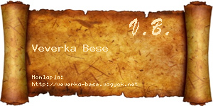 Veverka Bese névjegykártya